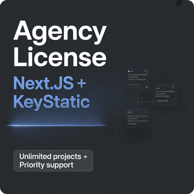 Next.js + Keystatic — Agency License