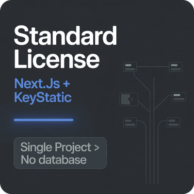 Next.js + Keystatic — Standard License