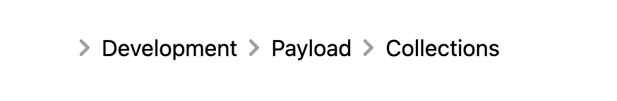 A Next.js page showing a breadcrumbs path generated using data returned from a documents query